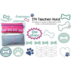 ITH Stickserie - Zipper Taschen "Hund"